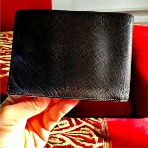 Prada Men’s Black Trifold Wallet